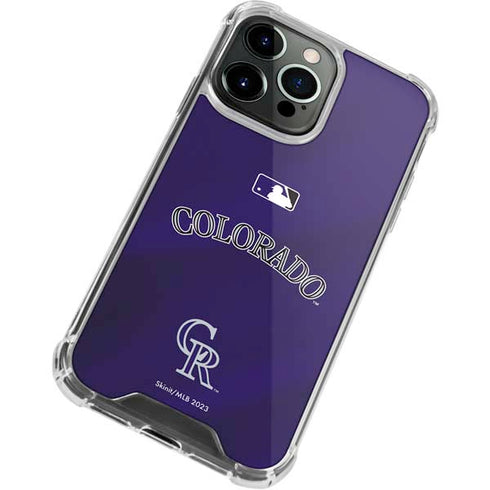 MLB Colorado Rockies Alternate/Away Jersey iPhone 14 Pro Max Clear Case