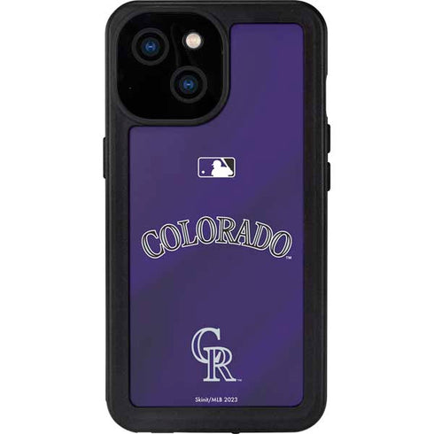 MLB Colorado Rockies Alternate/Away Jersey iPhone 15 Waterproof Case