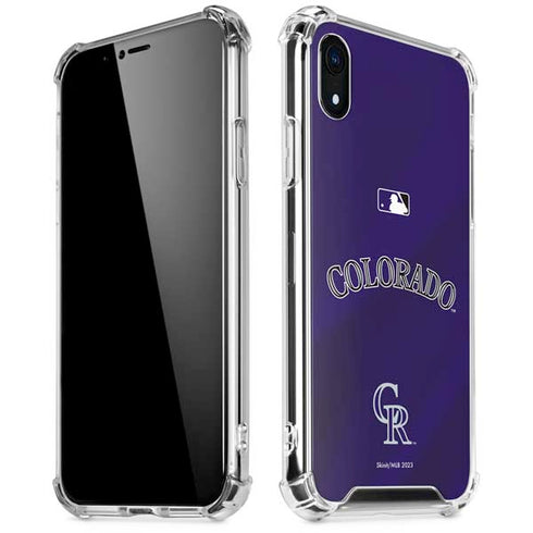 MLB Colorado Rockies Alternate/Away Jersey iPhone XR Clear Case