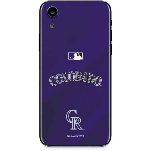 MLB Colorado Rockies Alternate/Away Jersey iPhone XR Skin
