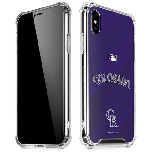 MLB Colorado Rockies Alternate/Away Jersey iPhone XS Max Clear Case