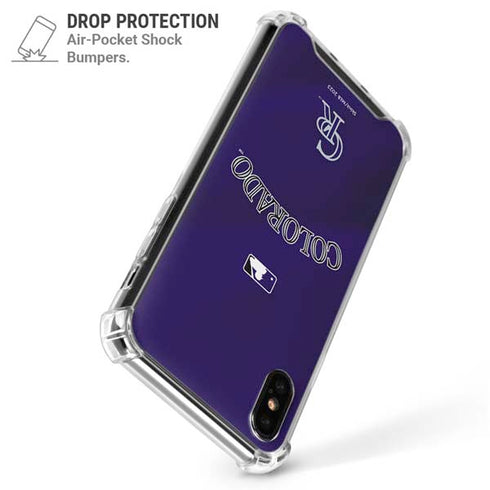 MLB Colorado Rockies Alternate/Away Jersey iPhone XS Max Clear Case
