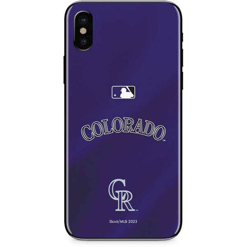 MLB Colorado Rockies Alternate/Away Jersey iPhone XS Max Skin