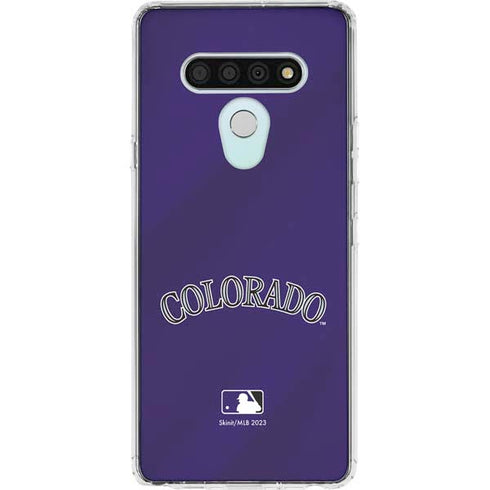 MLB Colorado Rockies Alternate/Away Jersey LG Stylo 6 Clear Case