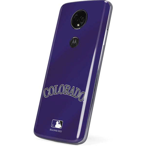 MLB Colorado Rockies Alternate/Away Jersey Moto E5 Plus Skin