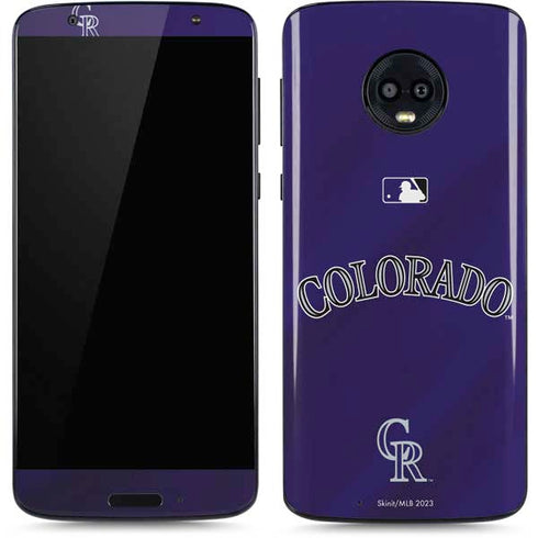 MLB Colorado Rockies Alternate/Away Jersey Moto G6 Skin