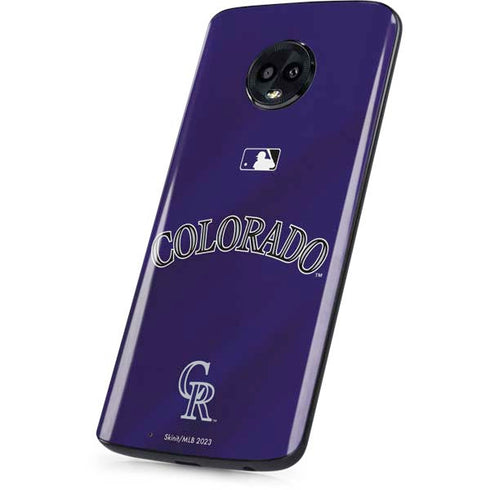 MLB Colorado Rockies Alternate/Away Jersey Moto G6 Skin