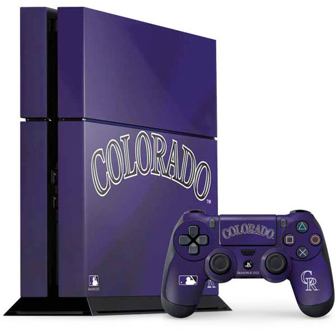 MLB Colorado Rockies Alternate/Away Jersey PS4 Console and Controller Bundle Skin