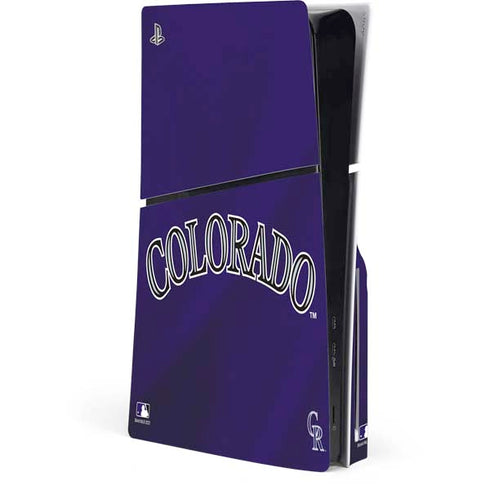 MLB Colorado Rockies Alternate/Away Jersey PS5 Slim Disk Console Skin