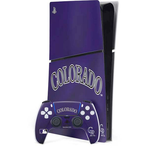 MLB Colorado Rockies Alternate/Away Jersey PS5 Slim Digital Edition Console Skin