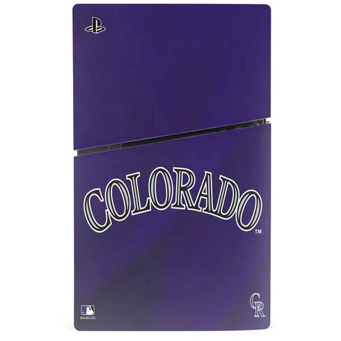 MLB Colorado Rockies Alternate/Away Jersey PS5 Slim Digital Edition Console Skin