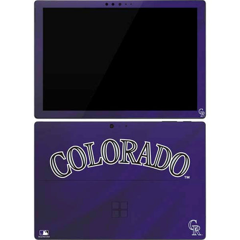 MLB Colorado Rockies Alternate/Away Jersey Surface Pro 7 Skin