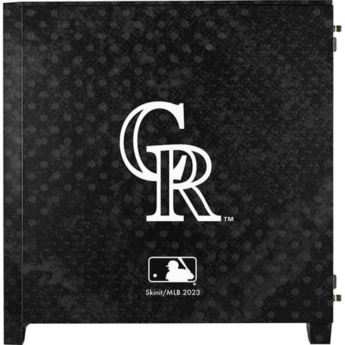 MLB Colorado Rockies Dark Wash Corsair 4000D Tempered Glass Mid-Tower ATX Case Skin