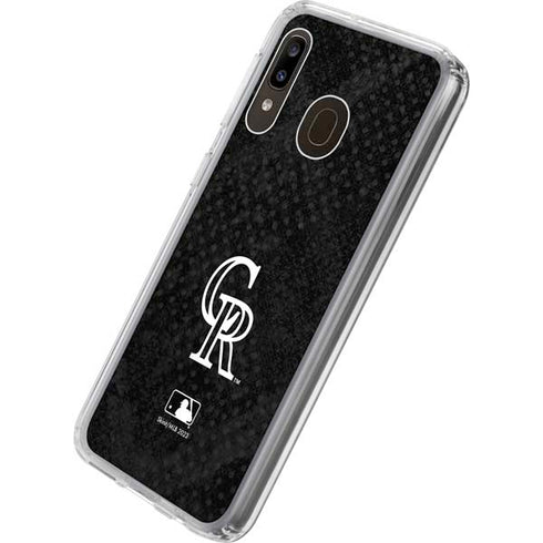 MLB Colorado Rockies Dark Wash Galaxy A20 Clear Case