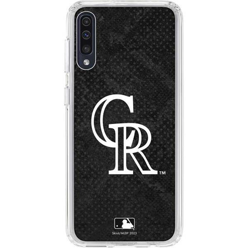 MLB Colorado Rockies Dark Wash Galaxy A50 Clear Case