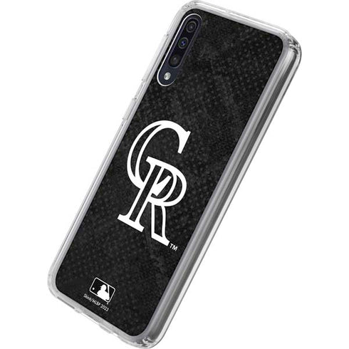 MLB Colorado Rockies Dark Wash Galaxy A50 Clear Case