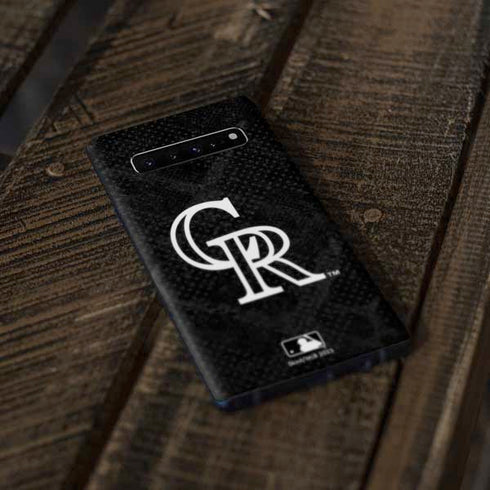 MLB Colorado Rockies Dark Wash Galaxy S10 Skin