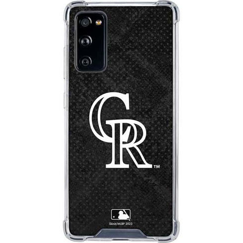MLB Colorado Rockies Dark Wash Galaxy S20 FE Clear Case