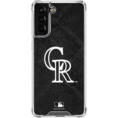 MLB Colorado Rockies Dark Wash Galaxy S21 FE Clear Case