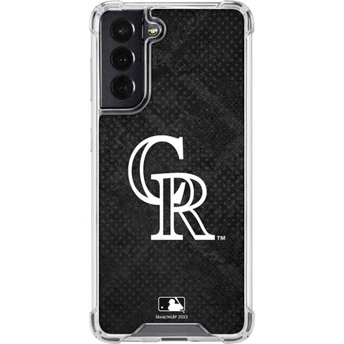 MLB Colorado Rockies Dark Wash Galaxy S22 Clear Case