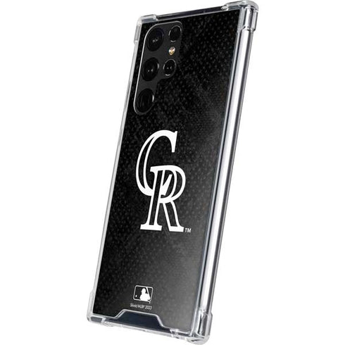 MLB Colorado Rockies Dark Wash Galaxy S22 Ultra Clear Case