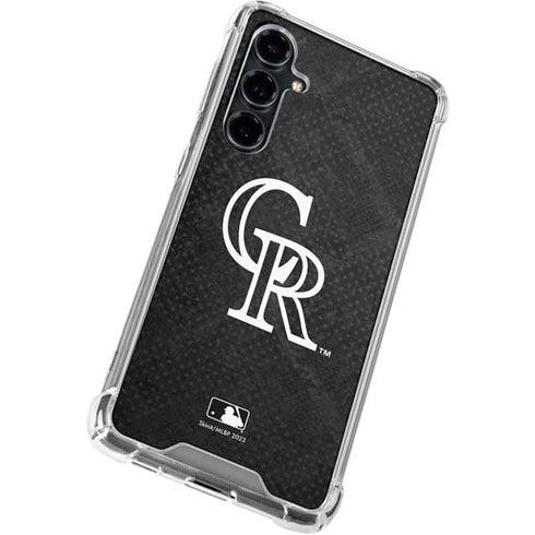 MLB Colorado Rockies Dark Wash Galaxy S23 FE Clear Case