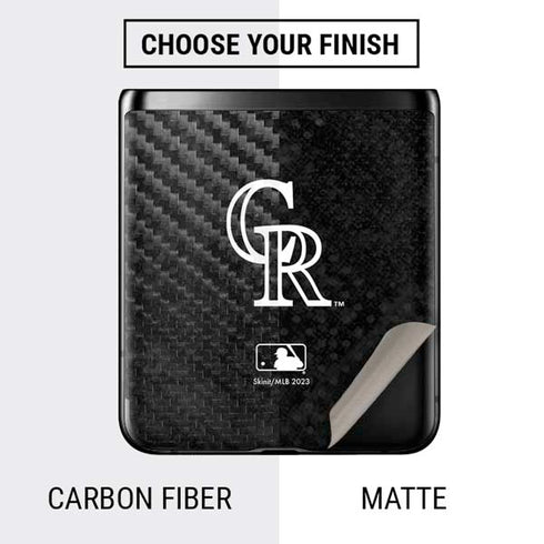 MLB Colorado Rockies Dark Wash Galaxy Z Flip Skin