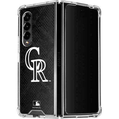 MLB Colorado Rockies Dark Wash Galaxy Z Fold4 5G Clear Case