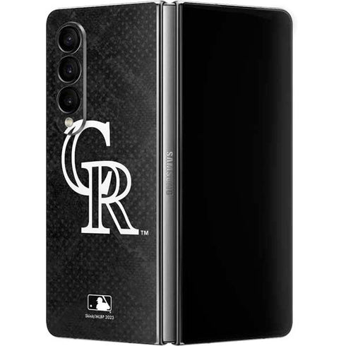 MLB Colorado Rockies Dark Wash Galaxy Z Fold4 5G Skin