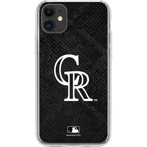 MLB Colorado Rockies Dark Wash iPhone 11 Clear Case