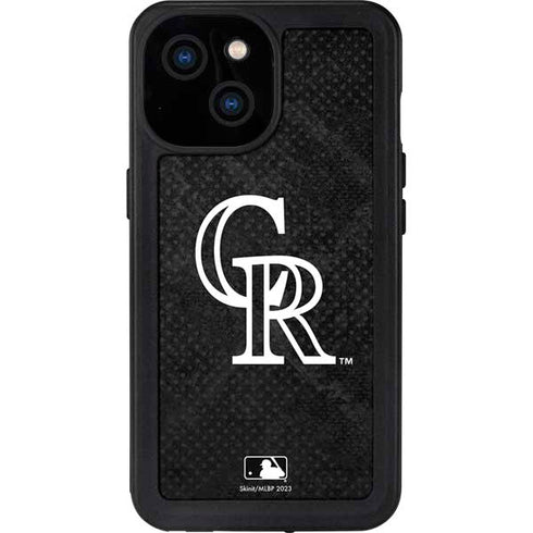 MLB Colorado Rockies Dark Wash iPhone 13 Mini Waterproof Case