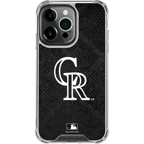 MLB Colorado Rockies Dark Wash iPhone 14 Pro Clear Case