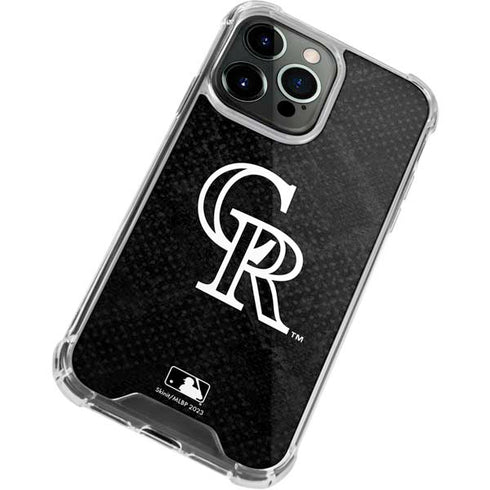 MLB Colorado Rockies Dark Wash iPhone 15 Pro Clear Case