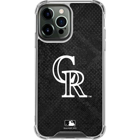 MLB Colorado Rockies Dark Wash iPhone 15 Pro Max Clear Case