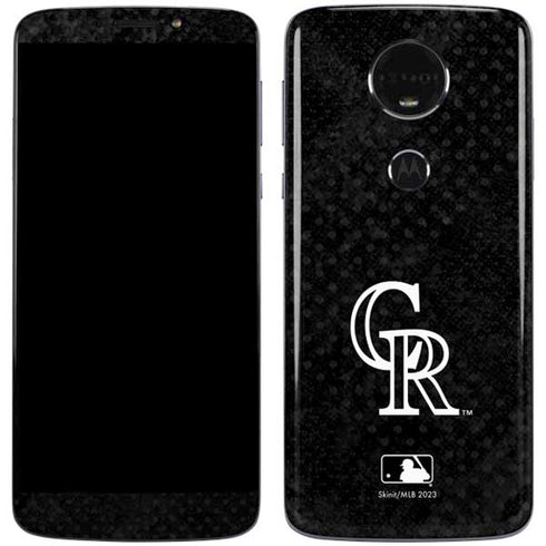 MLB Colorado Rockies Dark Wash Moto E5 Plus Skin