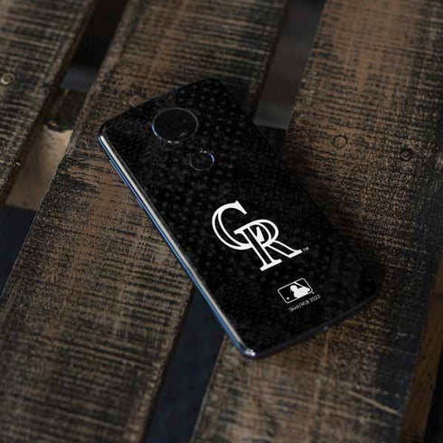 MLB Colorado Rockies Dark Wash Moto E5 Plus Skin