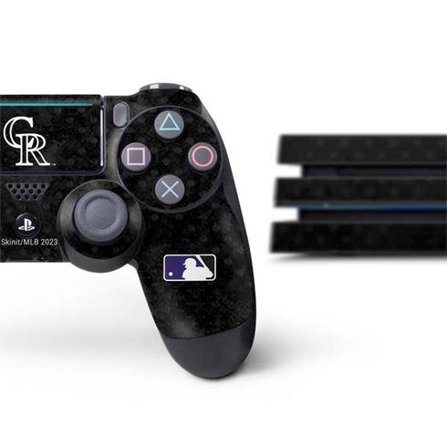 MLB Colorado Rockies Dark Wash PS4 Pro Bundle Skin