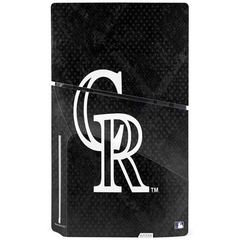 MLB Colorado Rockies Dark Wash PS5 Slim Disk Console Skin