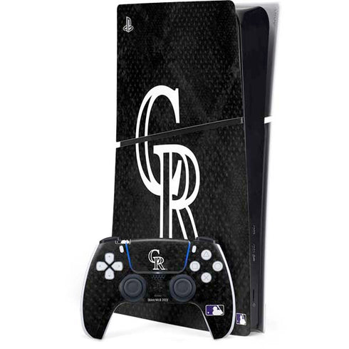 MLB Colorado Rockies Dark Wash PS5 Slim Digital Edition Bundle Skin