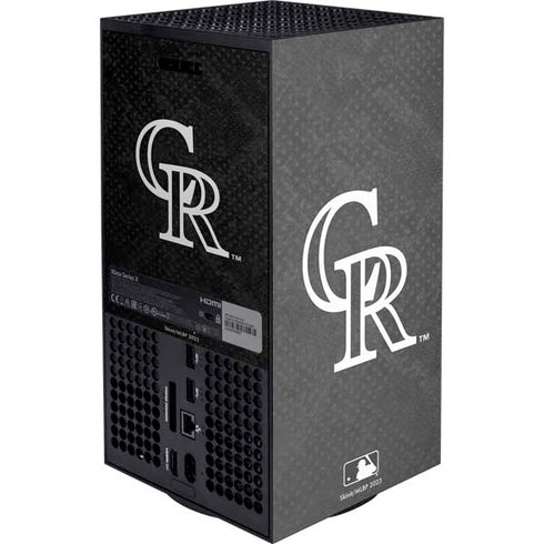 MLB Colorado Rockies Dark Wash Xbox Series X Console Skin