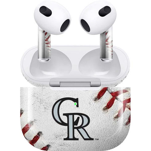 MLB Colorado Rockies Game Ball Apple AirPods (3rd Gen 2021) Skin