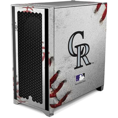 MLB Colorado Rockies Game Ball Corsair 4000D Tempered Glass Mid-Tower ATX Case Skin
