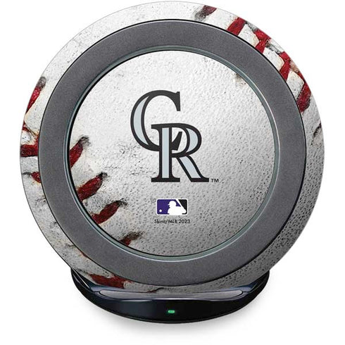 MLB Colorado Rockies Game Ball Fast Charge Wireless Charging Stand Skin