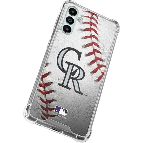MLB Colorado Rockies Game Ball Galaxy A13 5G Clear Case