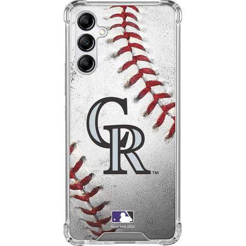 MLB Colorado Rockies Game Ball Galaxy A14 5G Clear Case