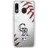MLB Colorado Rockies Game Ball Galaxy A20 Clear Case