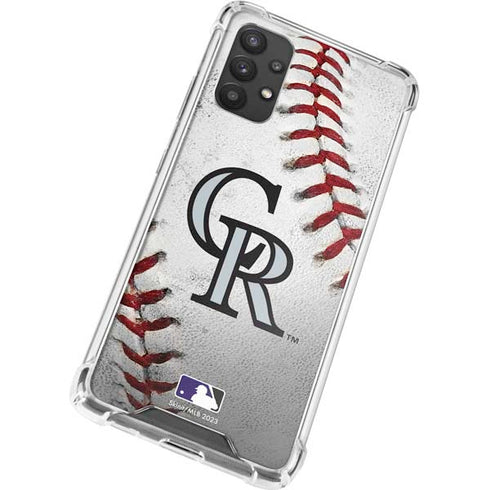 MLB Colorado Rockies Game Ball Galaxy A32 5G Clear Case