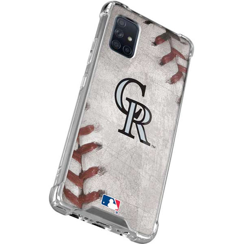 MLB Colorado Rockies Game Ball Galaxy A51 5G Clear Case