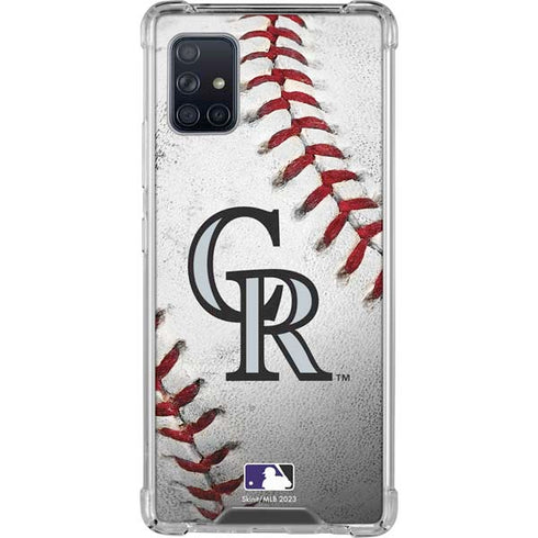 MLB Colorado Rockies Game Ball Galaxy A51 5G Clear Case