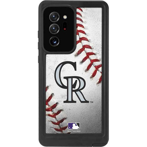 MLB Colorado Rockies Game Ball Galaxy Note20 Ultra 5G Waterproof Case